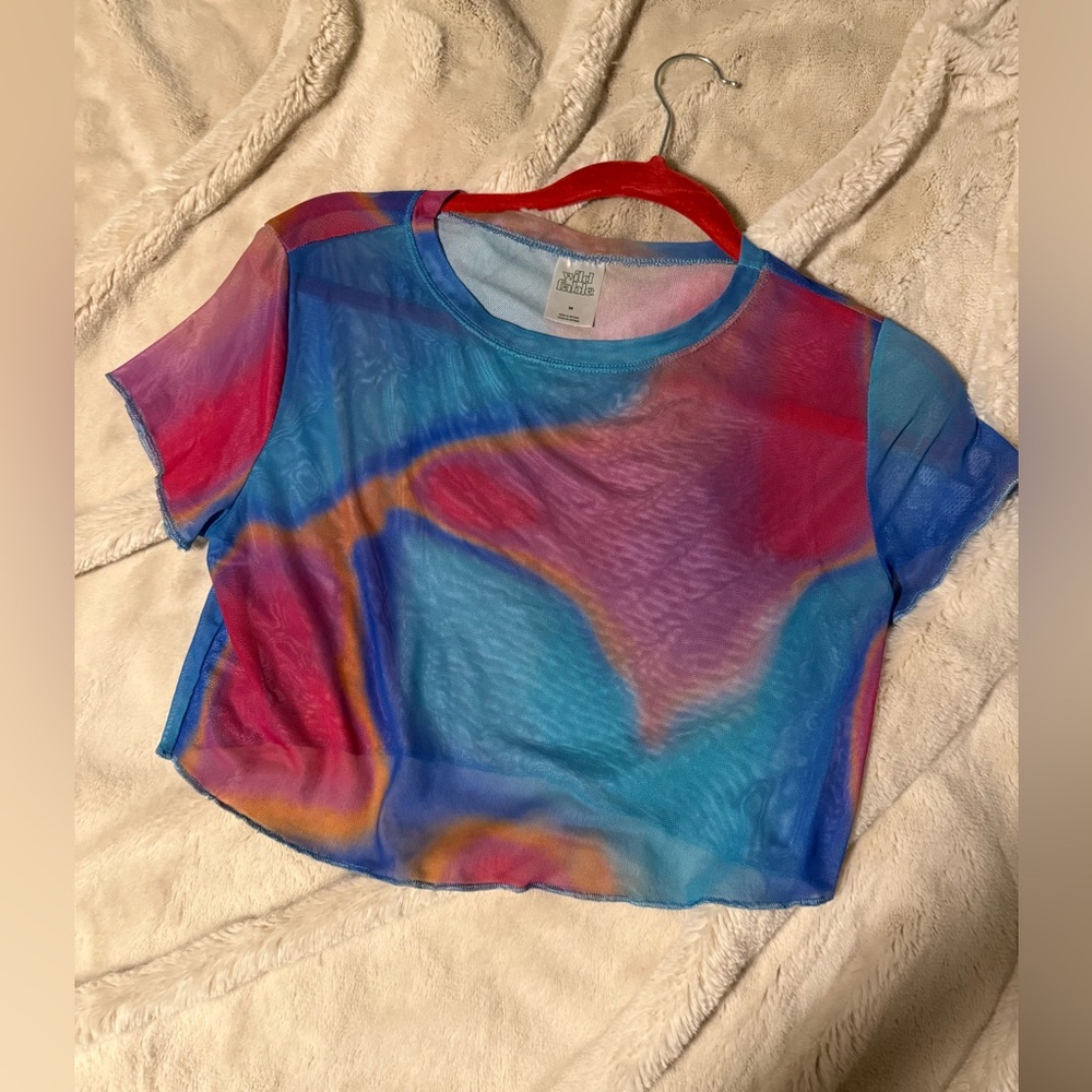 Wild Fable Multicolor Mesh Top